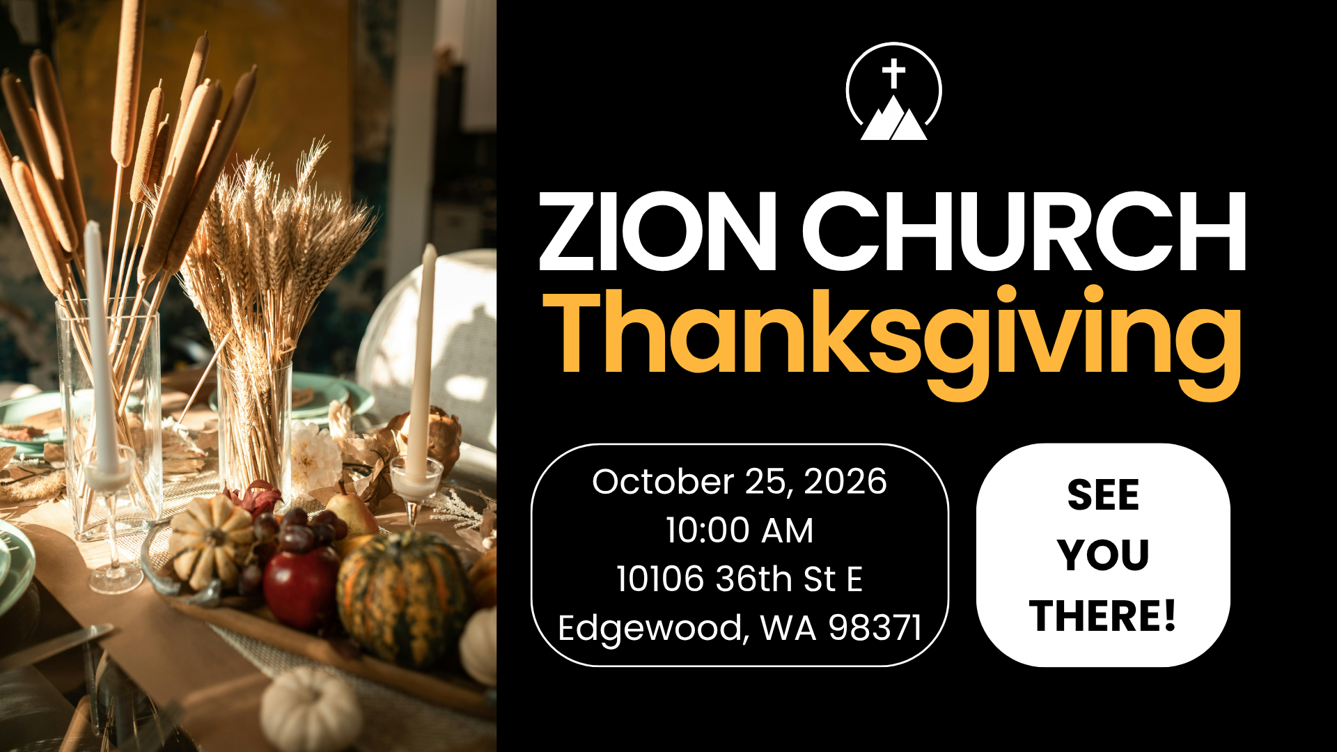 Zion Church Thanksgiving celebration on October 25, 2026